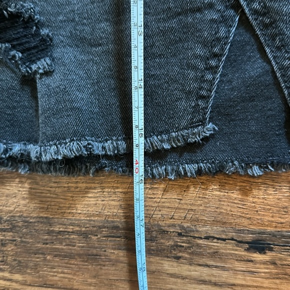 Black denim distressed shirt - Picture 6 of 6